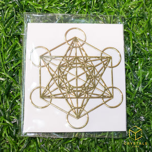 Flower of life & Metatron’s Cube - Metal Energy Sticker