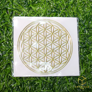 Flower of life & Metatron’s Cube - Metal Energy Sticker