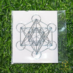 Load image into Gallery viewer, Flower of life &amp; Metatron’s Cube - Metal Energy Sticker
