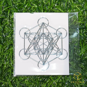 Flower of life & Metatron’s Cube - Metal Energy Sticker