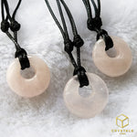 Load image into Gallery viewer, Rose Quartz Round Pendant - Small
