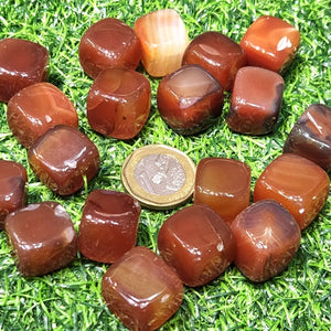 Agate (Red/Orange) & Carnelian Cube Tumble