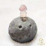 Load image into Gallery viewer, Moon Planet Sphere - Labradorite, Rose Quartz &amp; Sodalite with Fluorite Astronaut
