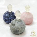 Load image into Gallery viewer, Moon Planet Sphere - Labradorite, Rose Quartz &amp; Sodalite with Lemon Quartz Astronaut
