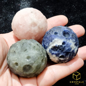 Moon Planet Sphere - Labradorite, Rose Quartz & Sodalite