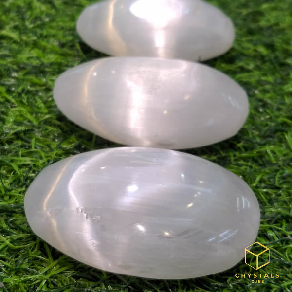 Selenite Palm Stone