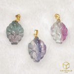 Load image into Gallery viewer, Fluorite Fox Pendant
