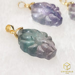 Load image into Gallery viewer, Fluorite Fox Pendant
