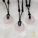 Load image into Gallery viewer, Rose Quartz Donut Pendant - Small
