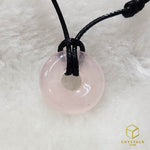 Load image into Gallery viewer, Rose Quartz Donut Pendant - Small
