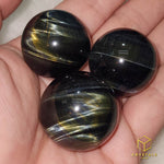 Load image into Gallery viewer, Tiger&#39;s Eye Premium Sphere - Blue
