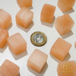 Load image into Gallery viewer, Peach Selenite Cube Tumble
