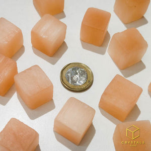 Peach Selenite Cube Tumble