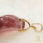 Load image into Gallery viewer, Strawberry Quartz Fox Pendant
