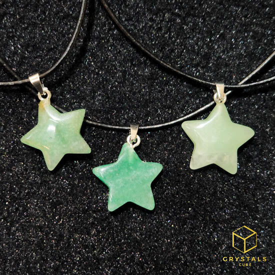 Star Necklace - Green Aventurine, Rose Quartz,  Carnelian pendants & Tiger's Eye