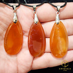 Load image into Gallery viewer, Carnelian Agate (Red/Orange) Teardrop Pendant
