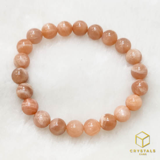 Peach Moonstone / Sunstone Bracelet
