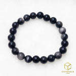 Load image into Gallery viewer, Silver Sheen Obsidian Bracelet
