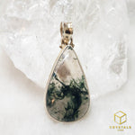 Load image into Gallery viewer, Moss Agate Teardrop Pendant
