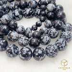 Load image into Gallery viewer, Snowflake Obsidian Bracelet
