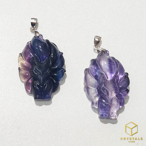 Fluorite Fox Pendant