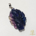 Load image into Gallery viewer, Fluorite Fox Pendant
