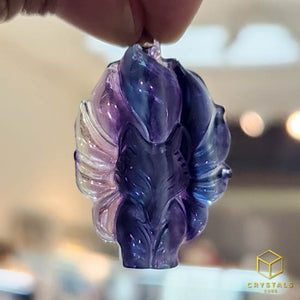 Fluorite Fox Pendant