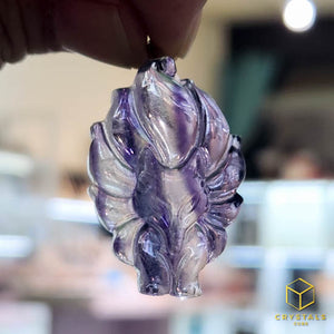 Fluorite Fox Pendant