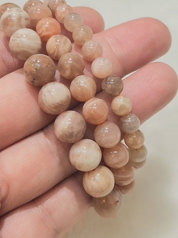 Peach Moonstone / Sunstone Bracelet