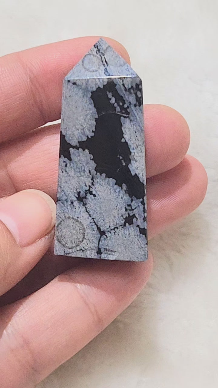 Snowflake Obsidian Point