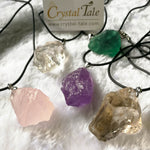 Load image into Gallery viewer, Raw Crystal Pendant - Amethyst, Fluorite, Clear, Rose &amp; Smokey Quartz 
