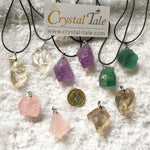 Load image into Gallery viewer, Raw Crystal Pendant - Amethyst, Fluorite, Clear, Rose &amp; Smokey Quartz 
