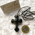 Load image into Gallery viewer, Black Obsidian Cross Pendant
