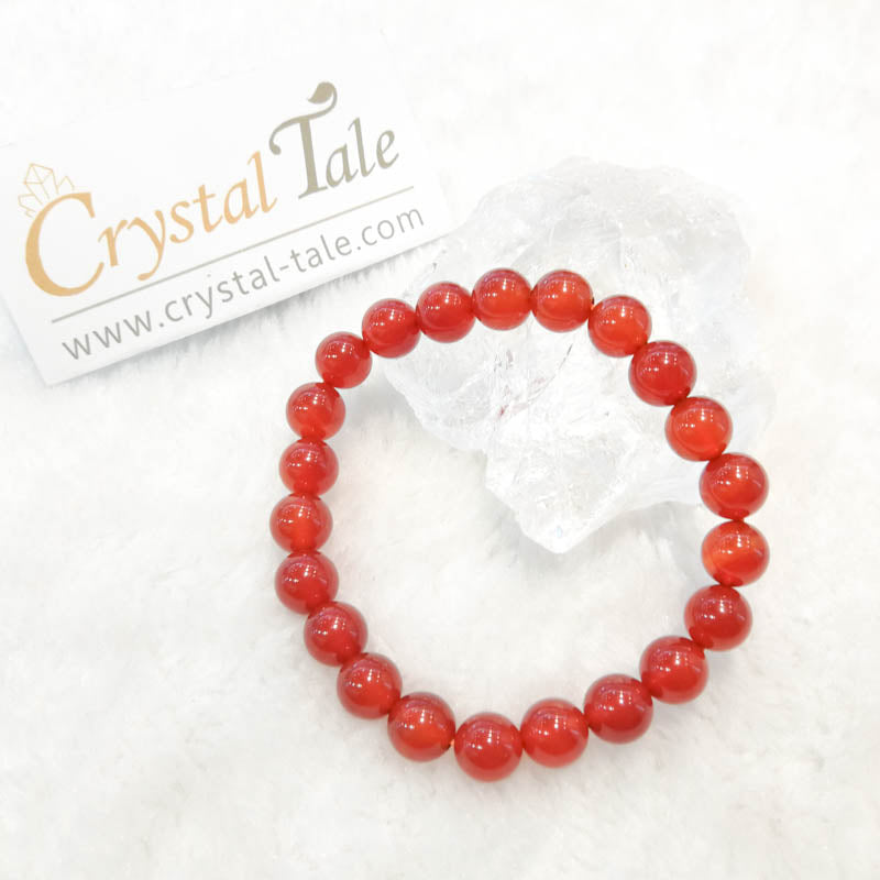 Agate (Red/Orange) & Carnelian Bracelet