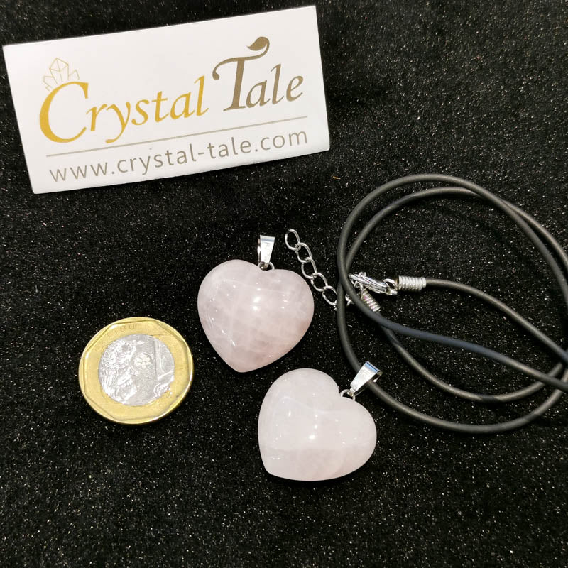 Heart Shape Necklace -Rose Quartz 