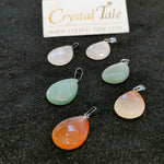 Load image into Gallery viewer, Faceted Tear Drop Pendant - Green Aventurine, Rose Quartz &amp; Carnelian
