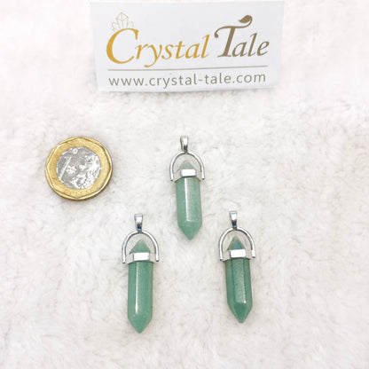 Green Aventurine Double Point Pendant