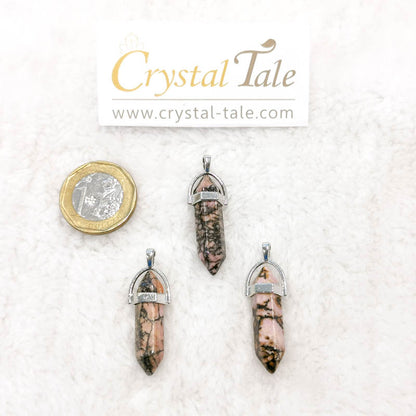Rhodonite Double Point Pendant