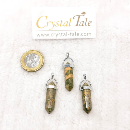 Unakite Double Point Pendant