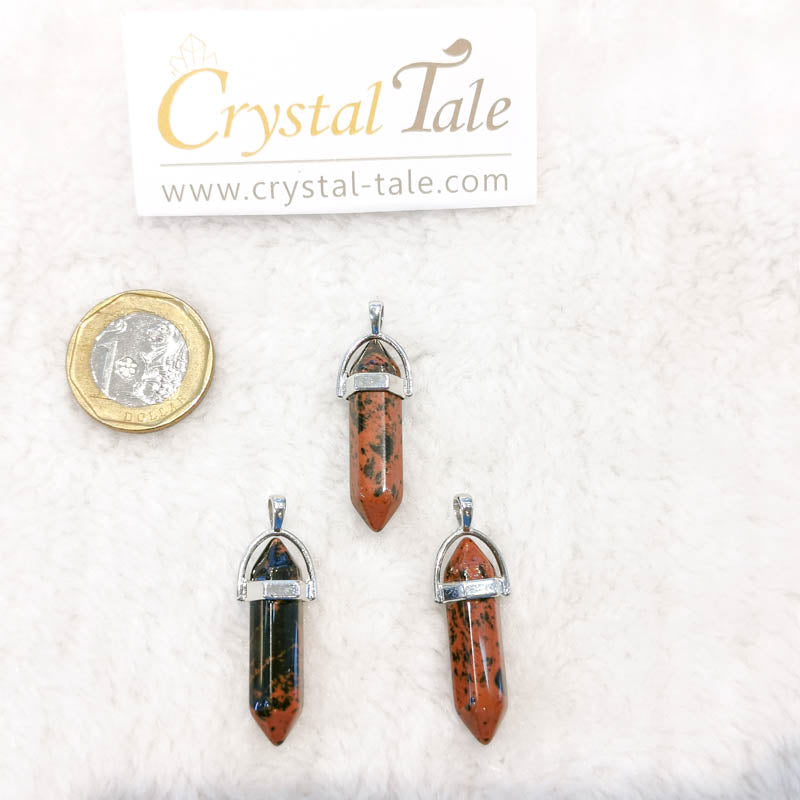 Mahogany Obsidian Double Point Pendant