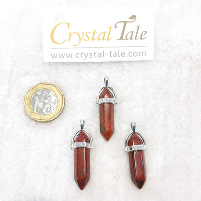 Red Jasper Double Point Pendant