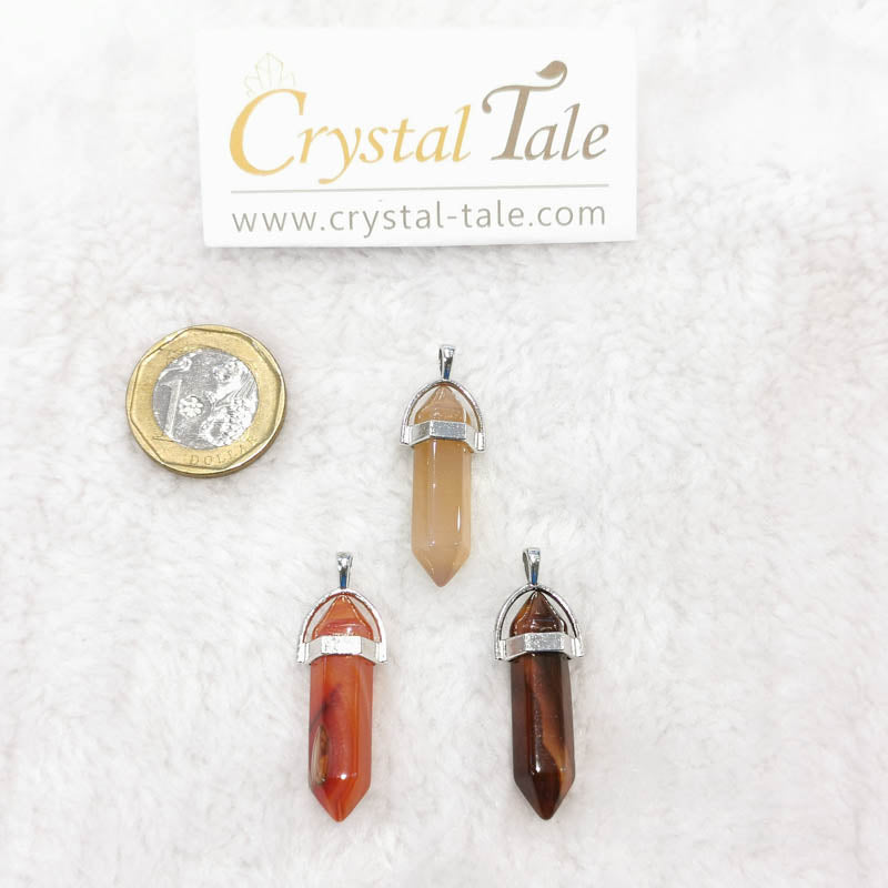 Carnelian (Agate) Double Point Pendant