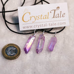 Load image into Gallery viewer, Purple-Tanzine Aura Quartz Point Pendant
