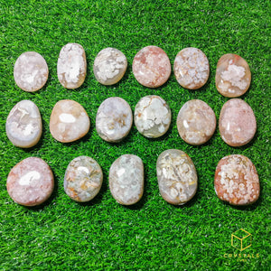 Sakura (Cherry Blossom) Agate Palm Stone