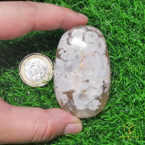 Sakura (Cherry Blossom) Agate Palm Stone
