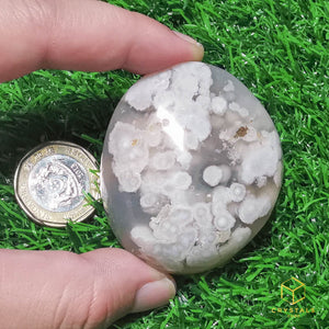 Sakura (Cherry Blossom) Agate Palm Stone