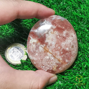 Sakura (Cherry Blossom) Agate Palm Stone