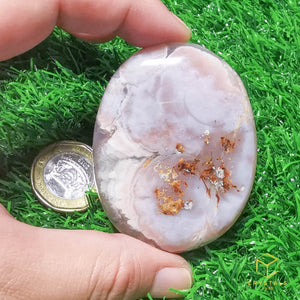 Sakura (Cherry Blossom) Agate Palm Stone