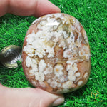 Load image into Gallery viewer, Sakura (Cherry Blossom) Agate Palm Stone
