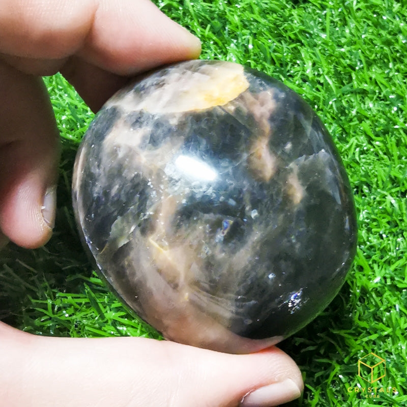 Black Moonstone Palm Stone